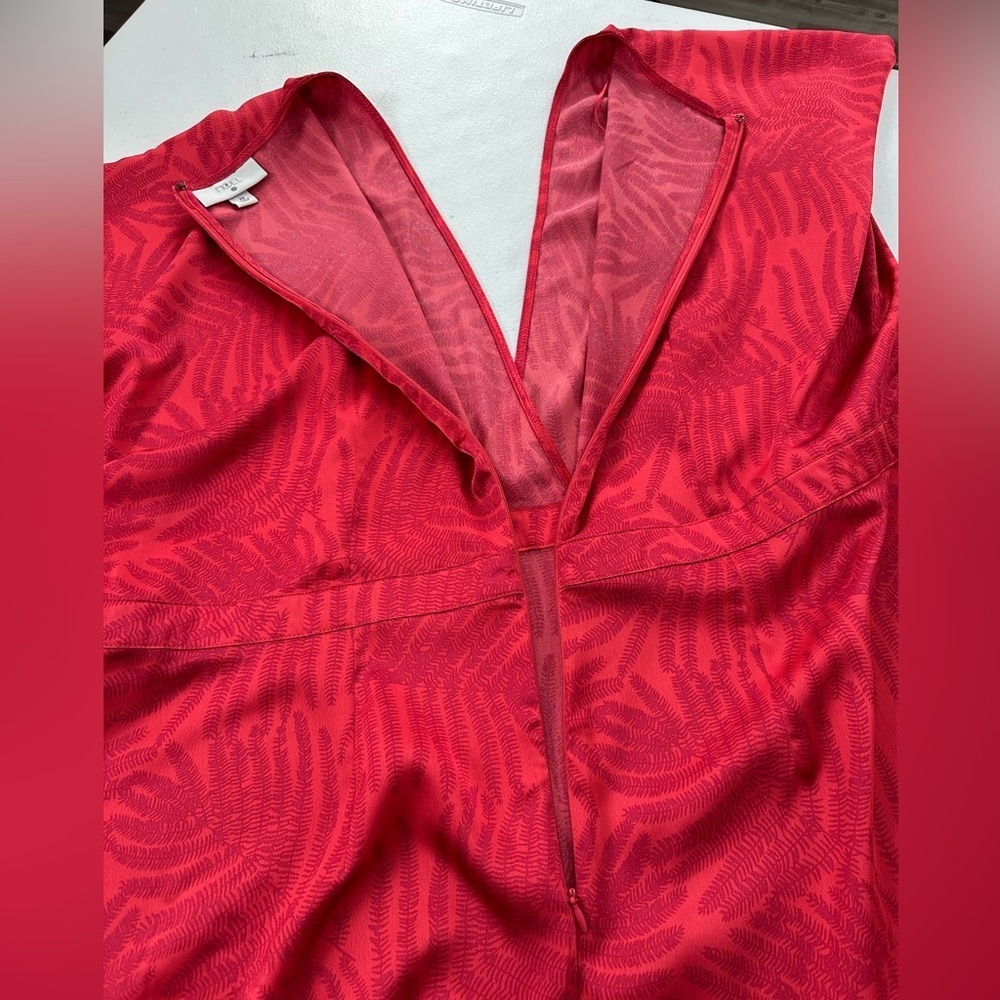 Fe Noel X Target Palm Leaf Contrast Print Flutter Sleeve Maxi Dress Plus Size 22 - Picture 9 of 12